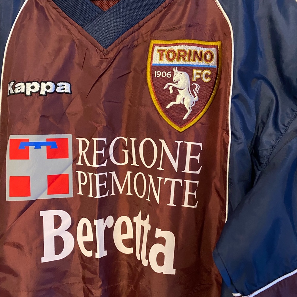 Rare vintage Cálcio Torino FC windshirt Kappa XL - Picture 2 of 4